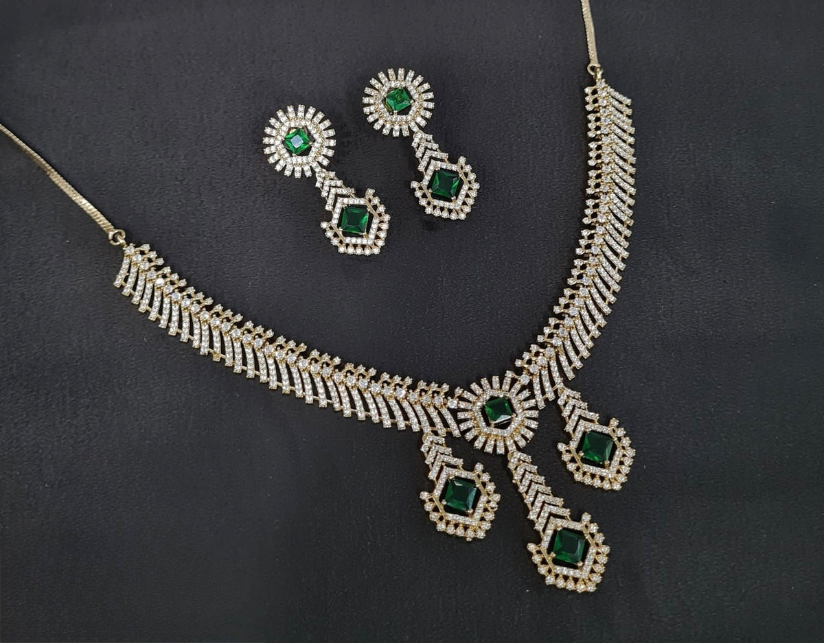 Cz Necklace 10973 - KRISHNA'S SWETA JEWELLERY