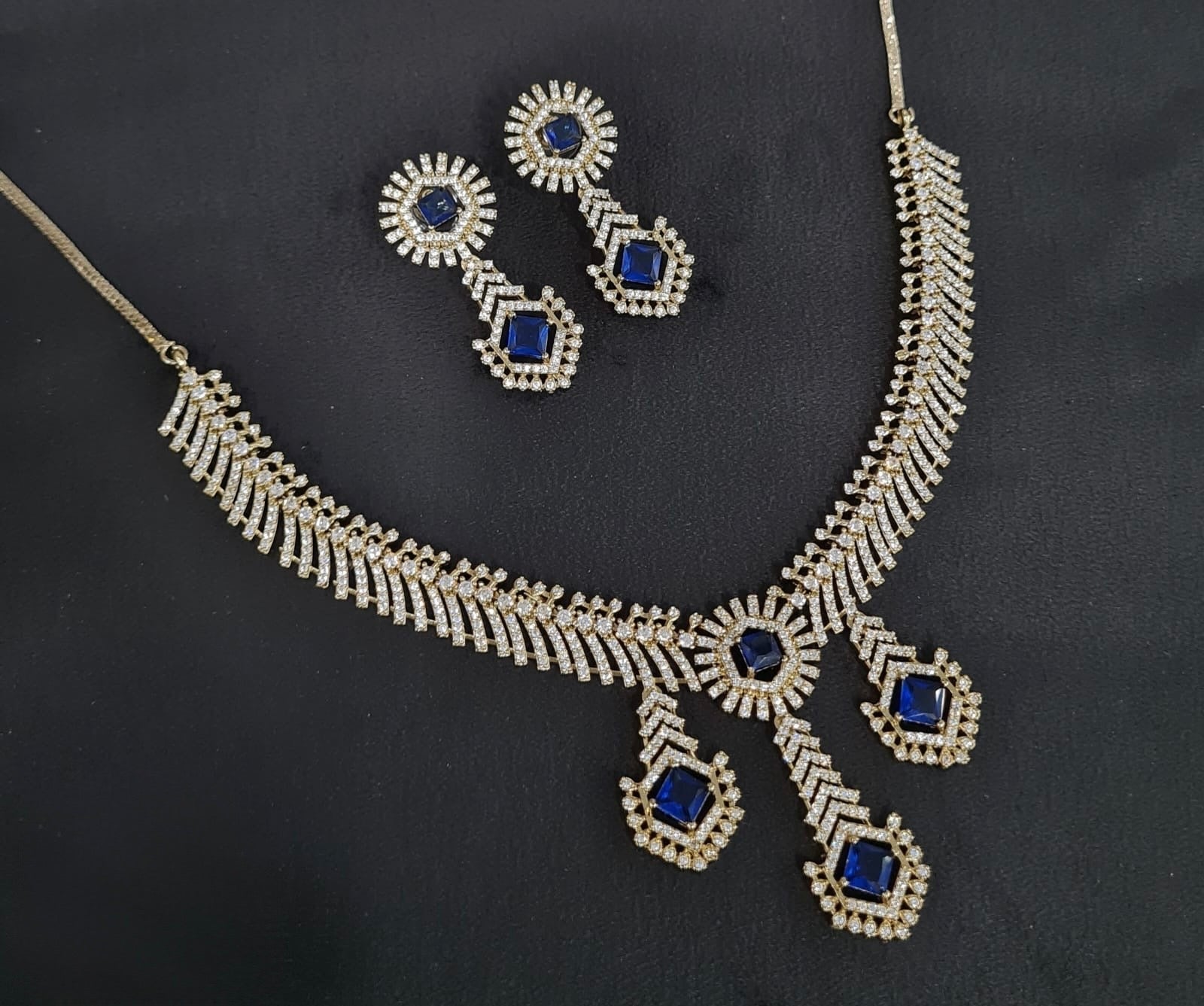 Cz Necklace 10973 - KRISHNA'S SWETA JEWELLERY