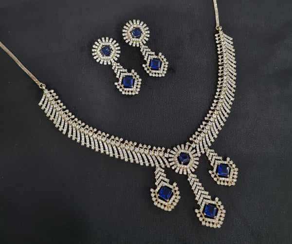 Cz Necklace 10973 - KRISHNA'S SWETA JEWELLERY