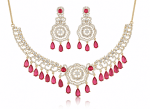 Cz Necklace 10974 - KRISHNA'S SWETA JEWELLERY
