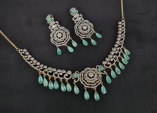 Cz Necklace 10974 - KRISHNA'S SWETA JEWELLERY