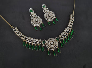 Cz Necklace 10974 - KRISHNA'S SWETA JEWELLERY
