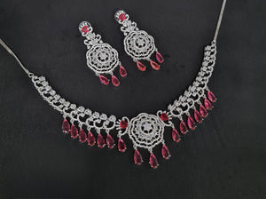 Cz Necklace 10974 - KRISHNA'S SWETA JEWELLERY