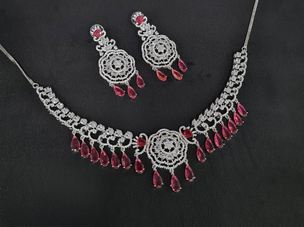 Cz Necklace 10974 - KRISHNA'S SWETA JEWELLERY