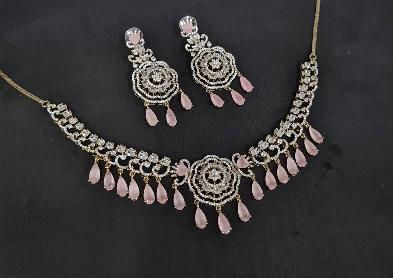 Cz Necklace 10974 - KRISHNA'S SWETA JEWELLERY
