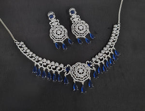 Cz Necklace 10974 - KRISHNA'S SWETA JEWELLERY