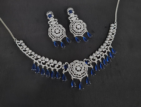 Cz Necklace 10974 - KRISHNA'S SWETA JEWELLERY