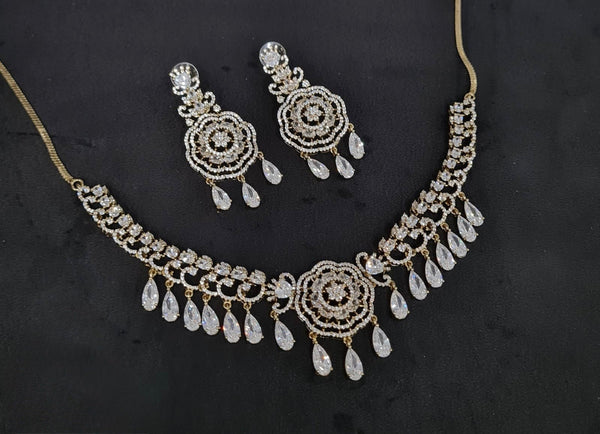 Cz Necklace 10974 - KRISHNA'S SWETA JEWELLERY