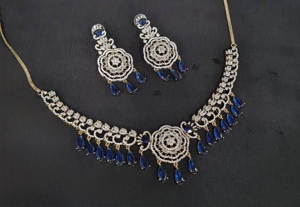 Cz Necklace 10974 - KRISHNA'S SWETA JEWELLERY