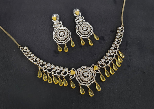 Cz Necklace 10974 - KRISHNA'S SWETA JEWELLERY