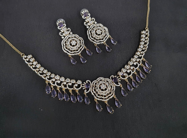 Cz Necklace 10974 - KRISHNA'S SWETA JEWELLERY
