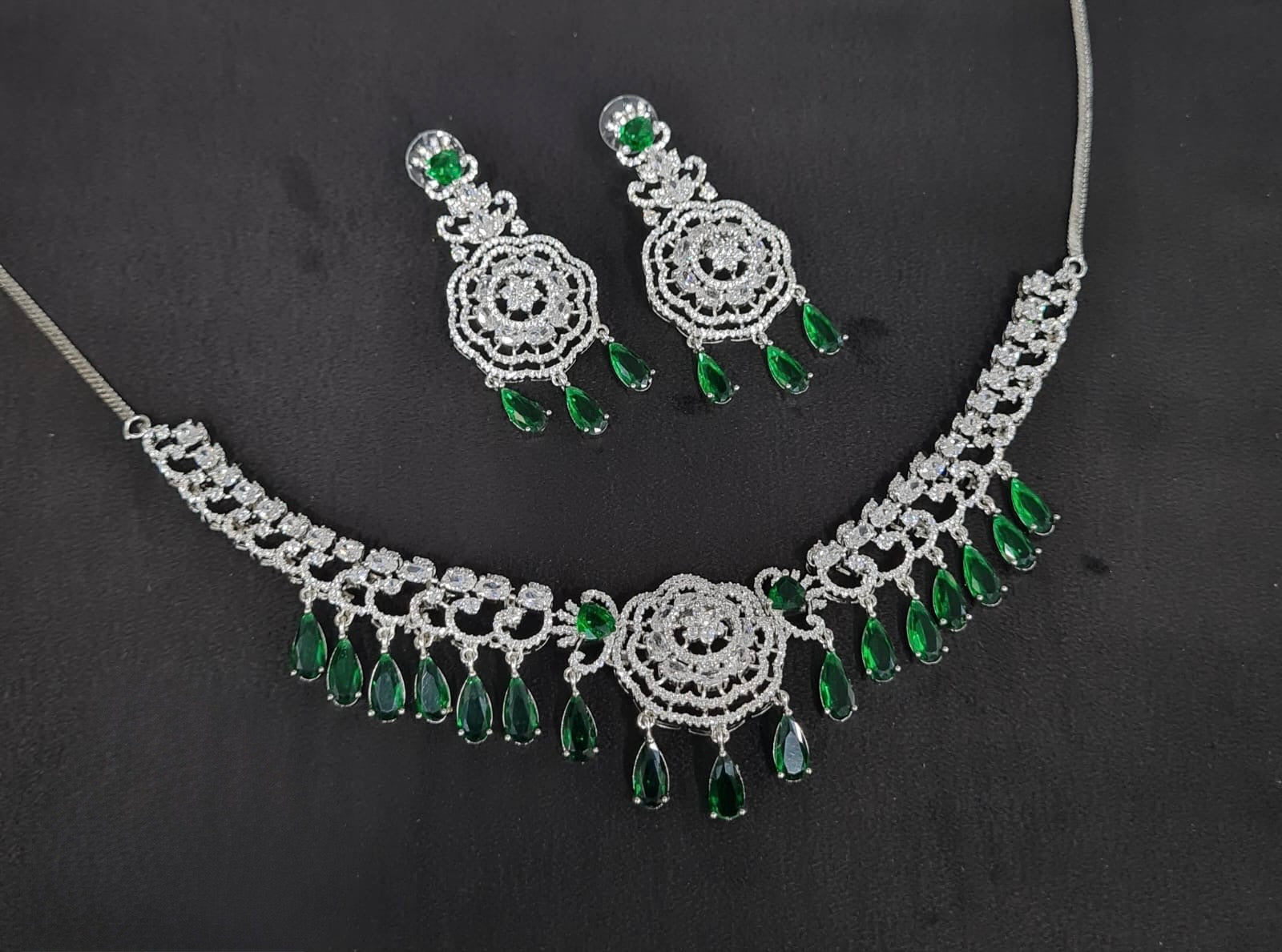 Cz Necklace 10974 - KRISHNA'S SWETA JEWELLERY