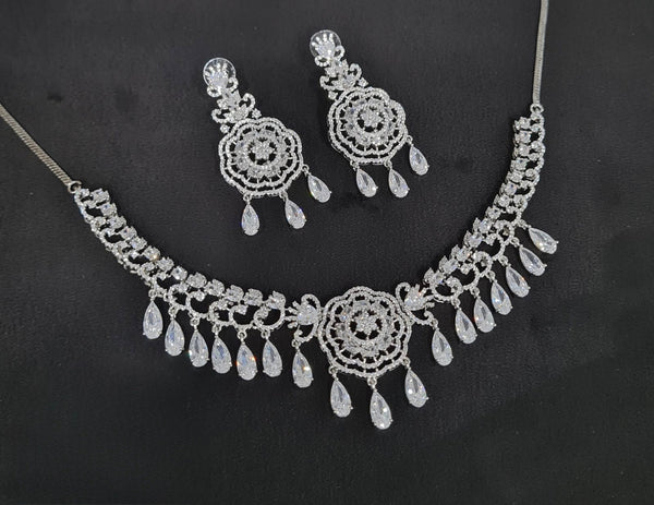 Cz Necklace 10974 - KRISHNA'S SWETA JEWELLERY