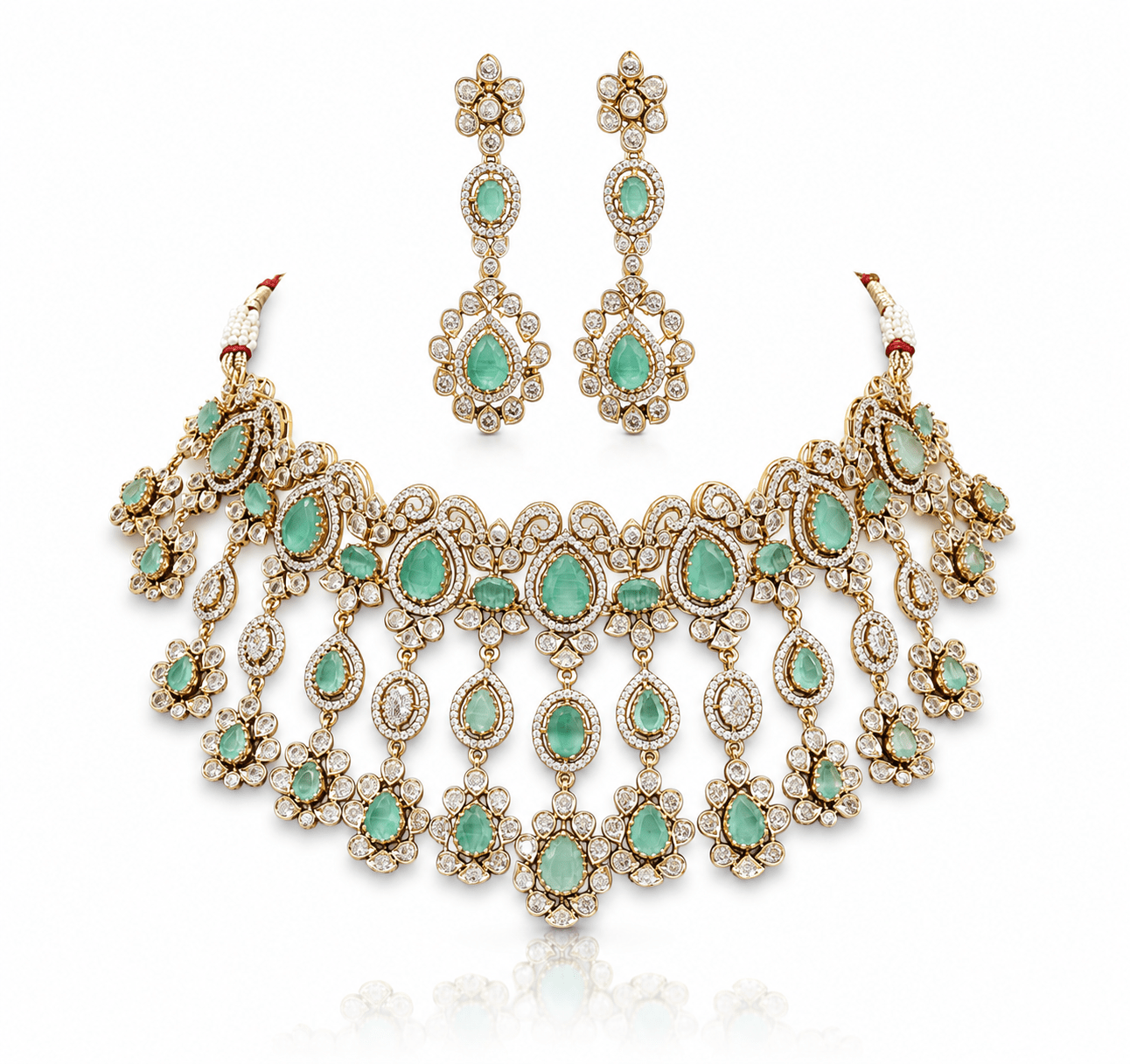 Cz Necklace 10992 - KRISHNA'S SWETA JEWELLERY