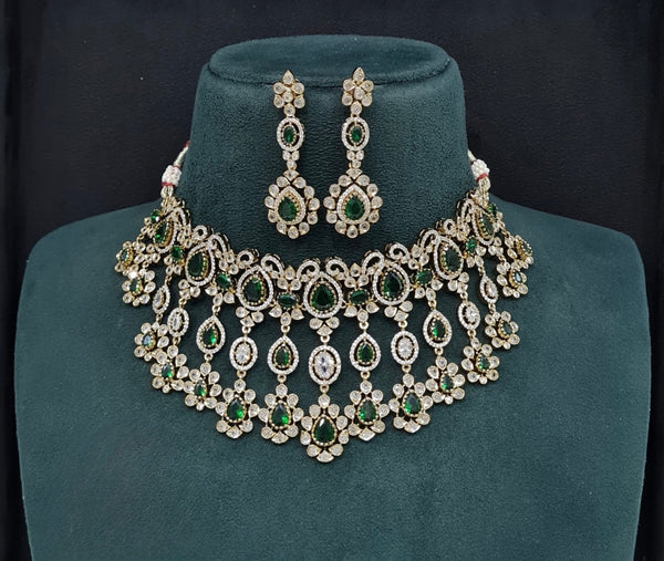 Cz Necklace 10992 - KRISHNA'S SWETA JEWELLERY