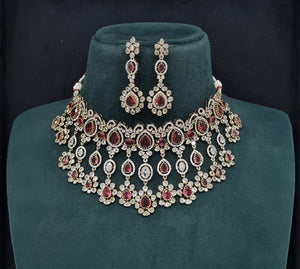 Cz Necklace 10992 - KRISHNA'S SWETA JEWELLERY