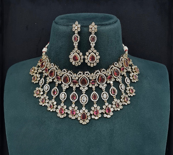 Cz Necklace 10992 - KRISHNA'S SWETA JEWELLERY