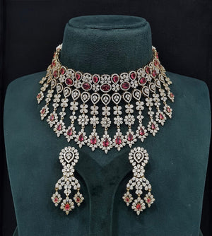Cz Necklace 10993 - KRISHNA'S SWETA JEWELLERY
