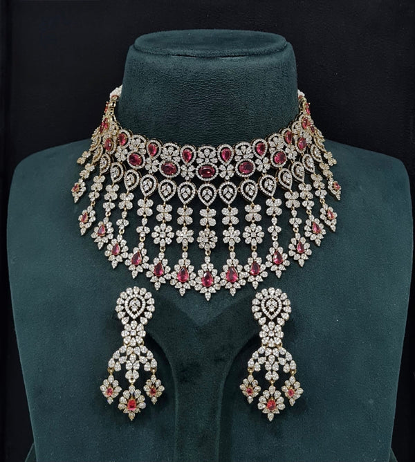 Cz Necklace 10993 - KRISHNA'S SWETA JEWELLERY