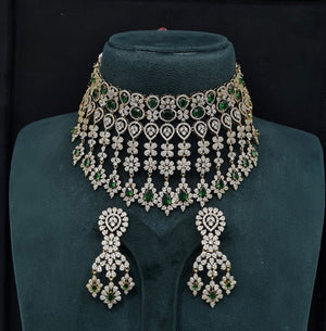 Cz Necklace 10993 - KRISHNA'S SWETA JEWELLERY