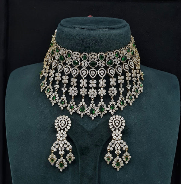 Cz Necklace 10993 - KRISHNA'S SWETA JEWELLERY