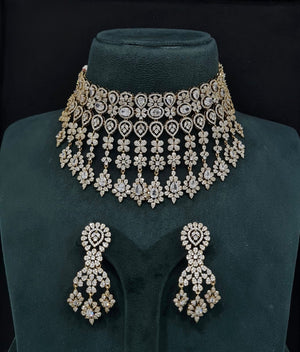 Cz Necklace 10993 - KRISHNA'S SWETA JEWELLERY