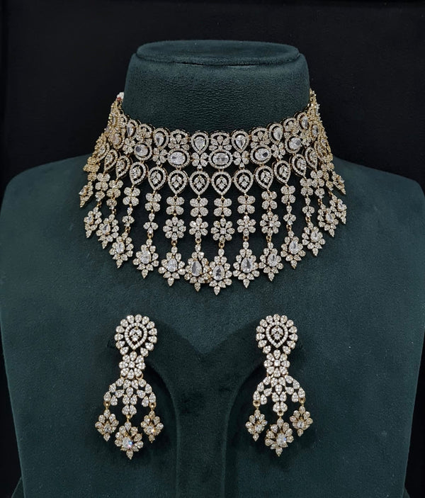 Cz Necklace 10993 - KRISHNA'S SWETA JEWELLERY