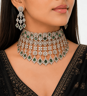 Cz Necklace 10993 - KRISHNA'S SWETA JEWELLERY