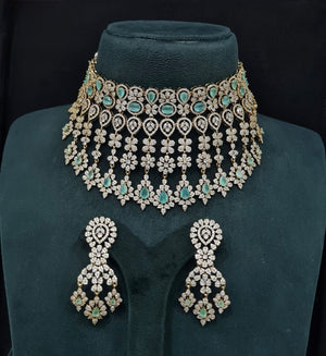 Cz Necklace 10993 - KRISHNA'S SWETA JEWELLERY