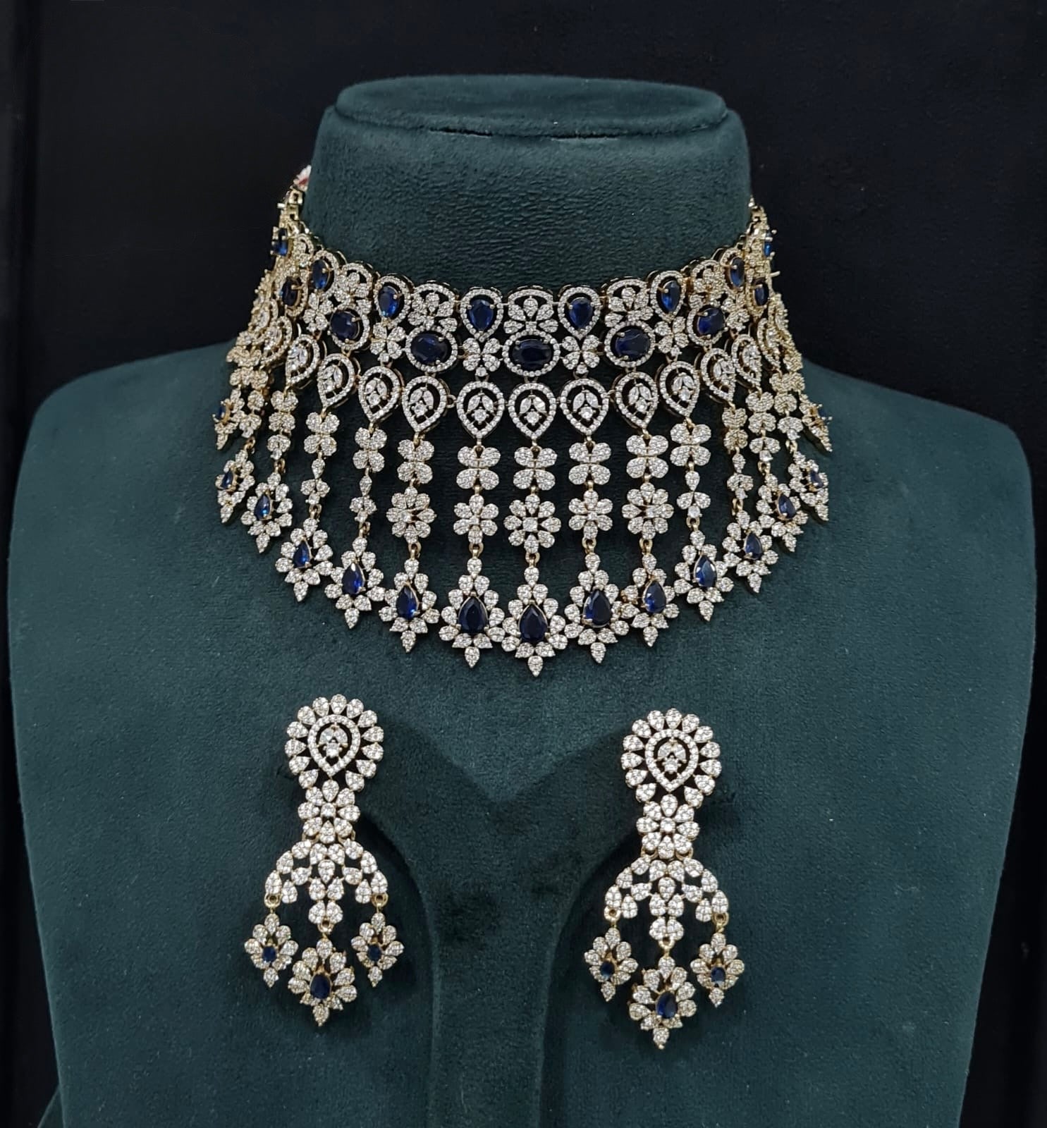 Cz Necklace 10993 - KRISHNA'S SWETA JEWELLERY