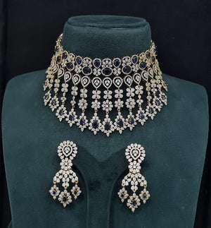 Cz Necklace 10993 - KRISHNA'S SWETA JEWELLERY