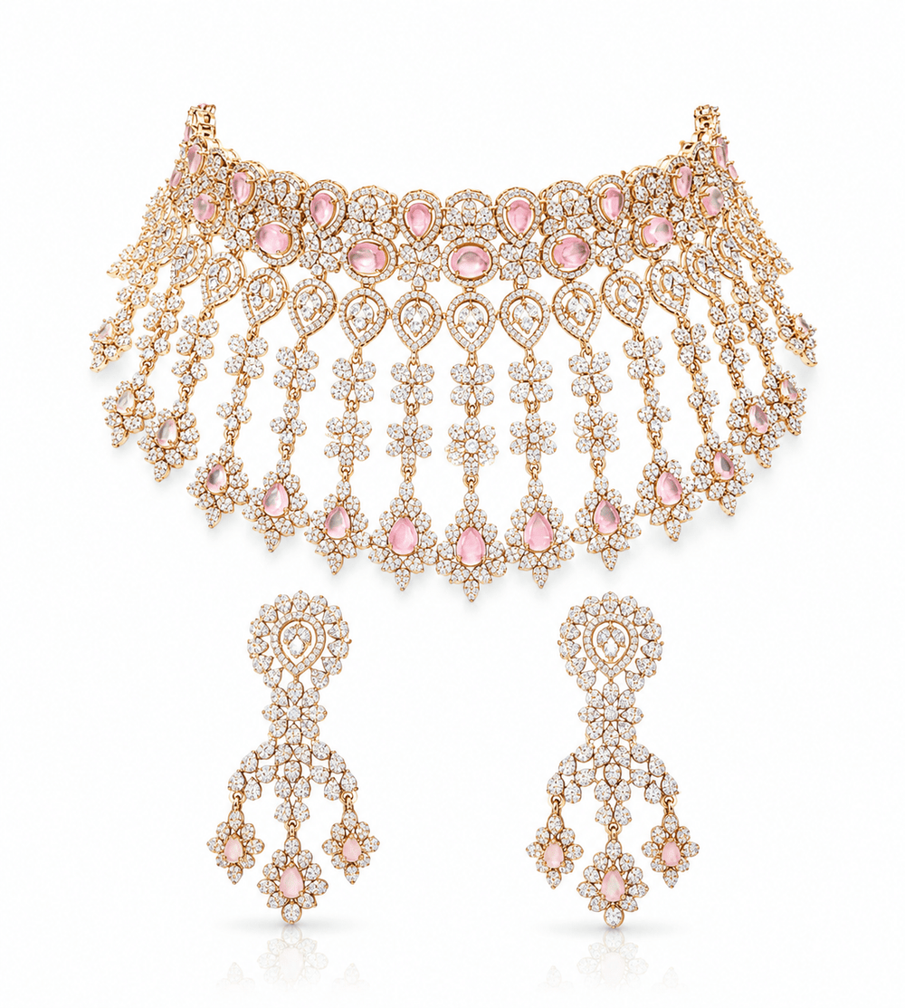 Cz Necklace 10993 - KRISHNA'S SWETA JEWELLERY