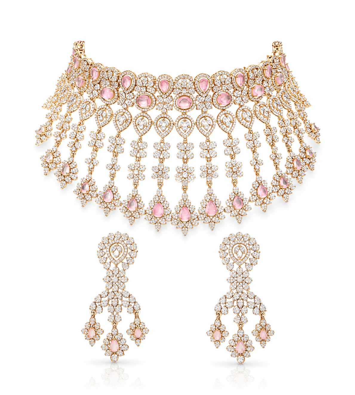 Cz Necklace 10993 - KRISHNA'S SWETA JEWELLERY