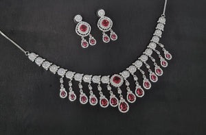 Cz Necklace 10994 - KRISHNA'S SWETA JEWELLERY