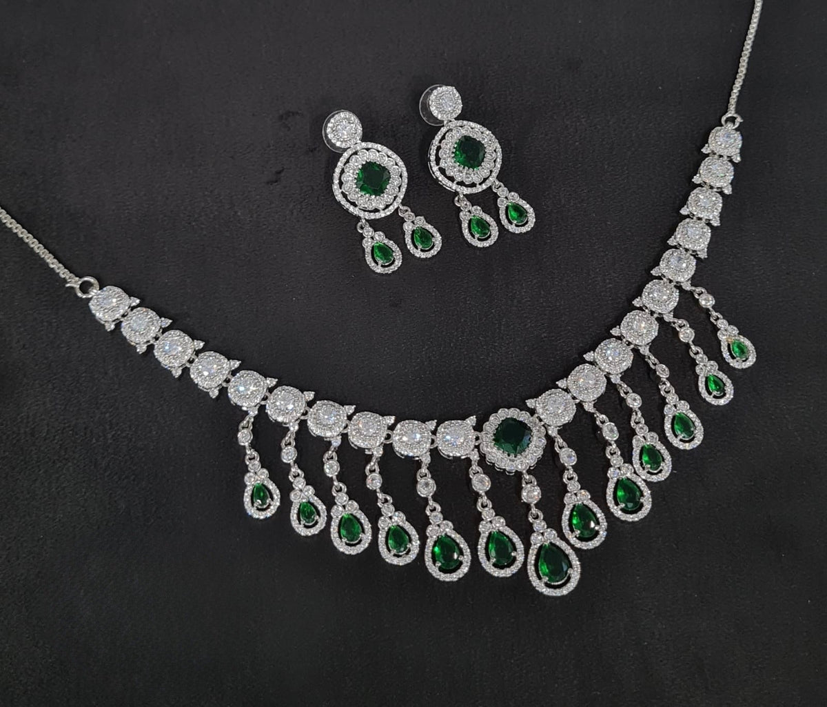 Cz Necklace 10994 - KRISHNA'S SWETA JEWELLERY