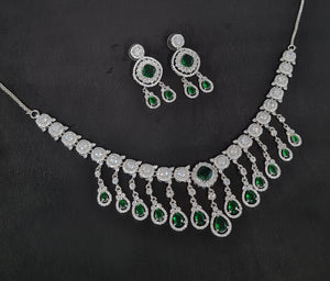 Cz Necklace 10994 - KRISHNA'S SWETA JEWELLERY
