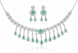 Cz Necklace 10994 - KRISHNA'S SWETA JEWELLERY