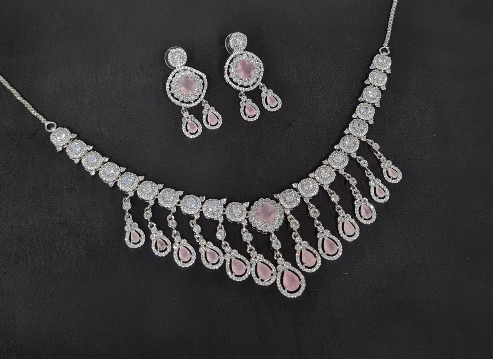 Cz Necklace 10994 - KRISHNA'S SWETA JEWELLERY