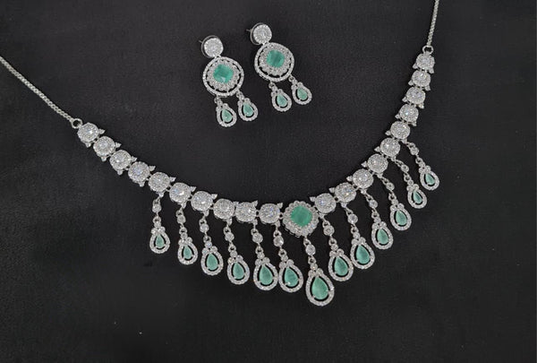Cz Necklace 10994 - KRISHNA'S SWETA JEWELLERY