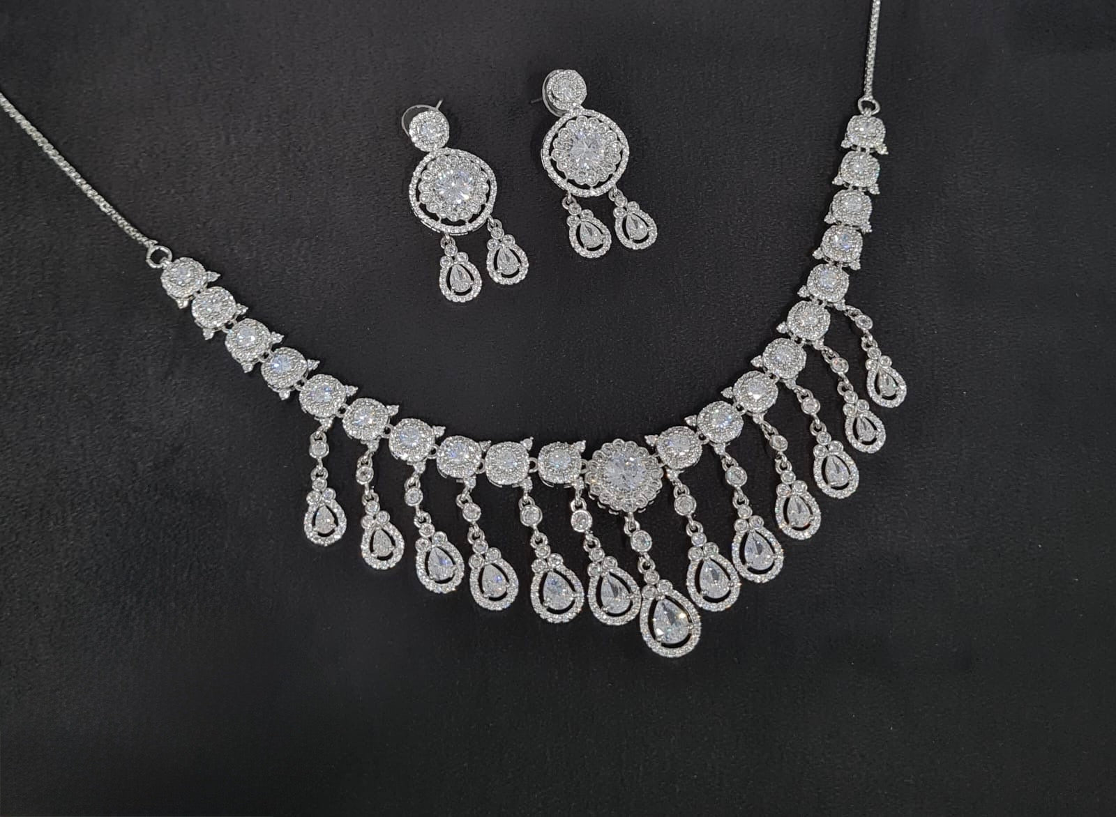 Cz Necklace 10994 - KRISHNA'S SWETA JEWELLERY