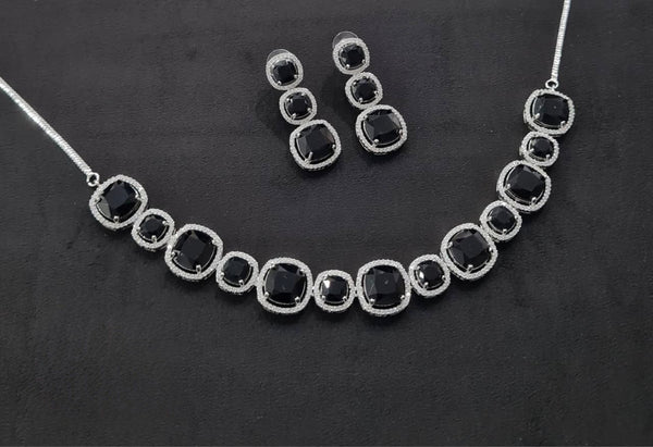 Cz Necklace 11108 - KRISHNA'S SWETA JEWELLERY
