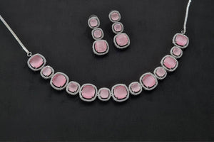Cz Necklace 11108 - KRISHNA'S SWETA JEWELLERY