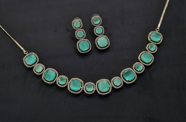Cz Necklace 11108 - KRISHNA'S SWETA JEWELLERY