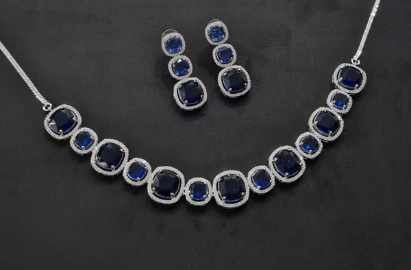 Cz Necklace 11108 - KRISHNA'S SWETA JEWELLERY