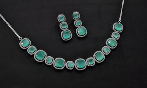 Cz Necklace 11108 - KRISHNA'S SWETA JEWELLERY