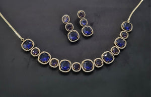 Cz Necklace 11108 - KRISHNA'S SWETA JEWELLERY