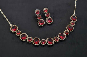 Cz Necklace 11108 - KRISHNA'S SWETA JEWELLERY