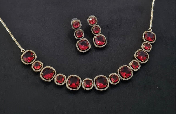 Cz Necklace 11108 - KRISHNA'S SWETA JEWELLERY