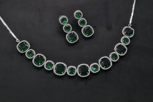 Cz Necklace 11108 - KRISHNA'S SWETA JEWELLERY