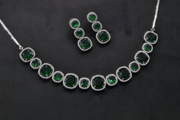 Cz Necklace 11108 - KRISHNA'S SWETA JEWELLERY